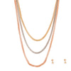 Mixed Metal Mesh Chain Necklace