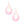 Light Pink Teardrop Heart Earrings