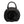 Black Rose Rounded Handbag