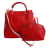 Red Tote Canvas Strap Bag Set