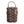 Dark Brown Top Handle Barrel Clutch