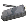 Black Glitter Dual Zipper Wallet