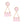 Pink Quilted Bag Gold Earrings