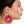 Pink Fabric Lace Crystal Earrings