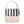 White Denim Stripe Handbag Set