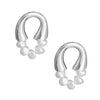 Silver Arch Pearl Studs