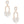 Gold Arched Crystal Earrings