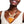 Orange Diamond Shaped Pendant Set
