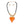 Orange Diamond Shaped Pendant Set