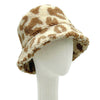 Beige Leopard Teddy Bucket Hat