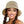 Beige Chain Straw Bucket Hat