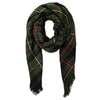 Olive Tartan Plaid Square Scarf