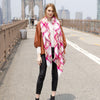 Pink Tartan Plaid Square Scarf