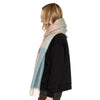 Blue Colorblock Cozy Scarf