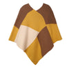 Mustard Colorblock Poncho