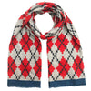 Red Pixel Argyle Scarf