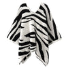 Black and White Tiger Fuzzy Poncho