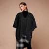 Black Crochet Poncho