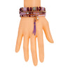Purple Glass Bead 4 Pcs Bracelets