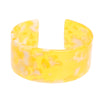 Yellow Marbled Resin Cuff