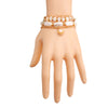 Gold and Cream Oyster Bracelet Set