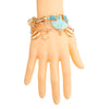 Gold Turquoise Seashell Charm Bracelet