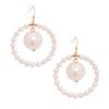 Cream Pearl Ring Earrings