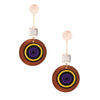 Embroidered Wood Earrings