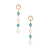 Cracked Turquoise Pearl Earrings