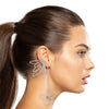 Silver Mismatched Flower Earrings