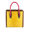 Yellow Ostrich Tote Handbag