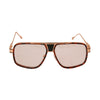 Tortoiseshell and Gold Retro Clear Glasses