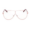 Rose Gold Clear Rounded 80's Glasses