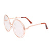 Rose Gold Double Frame Clear Glasses