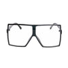 Black Clear Oversized Square Glasses