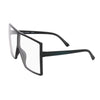 Black Clear Oversized Square Glasses