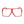 Red Clear Oversized Square Glasses