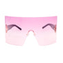 Purple Flat Top Shield Sunglasses