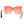 Orange Geometric Shield Sunglasses