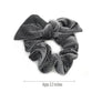 Hair Head Band Bow Ribbon Tie Ribbed Corduroy Velvet Tumble Scrunchies Holder