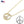 Gold Silver Rhinestone Crystal Cubic Peace Sign Symbol Pendant Long Necklace