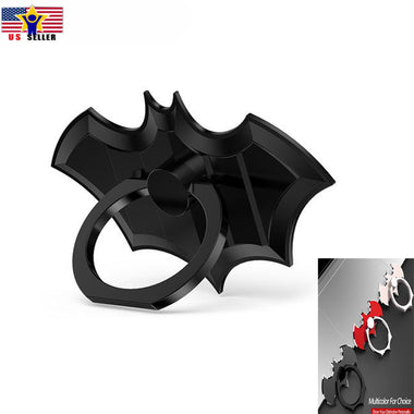 Universal Bat Metal Mobile Smart Phone Stand Tablet Ring Sticky Holder Finger