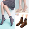 Women Harajuku Glitter Soft Silk Short Shiny Transparent Elastic Hosiery Socks
