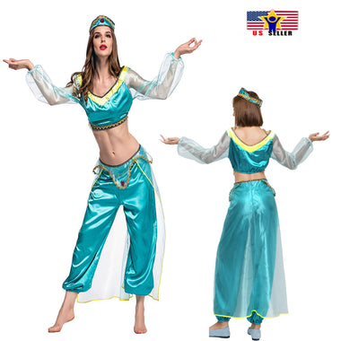 Aladdin Animation Arabian Princess Jasmine Costume Cosplay Halloween Adult Crown