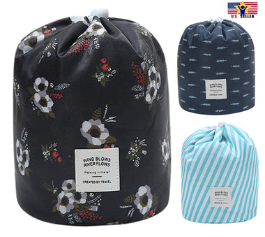 Top Compact Travel Potable Makeup Bag Cosmetic Organizer Bucket Case Women Girl