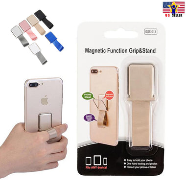 Universal Smart Phone Tablet Magnetic Insert Finger Grip Pop Stand Mount Holder