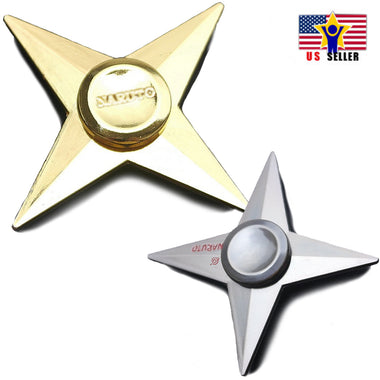 Naruto Ninja Series Metal Rotating EDC ADHD Cross Fidgets Hand Spinner Ring Toy