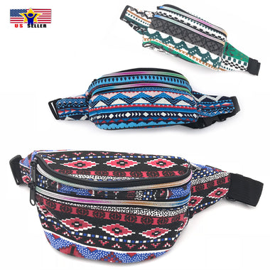 Aztec Fanny Pack Waist Belt Hip Bag Boho Bohemian Pouch Tribal Indian Coachella