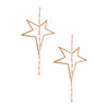 Gold Star Crystal Baguette Earrings