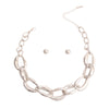 Silver Hollow Chain Link Necklace